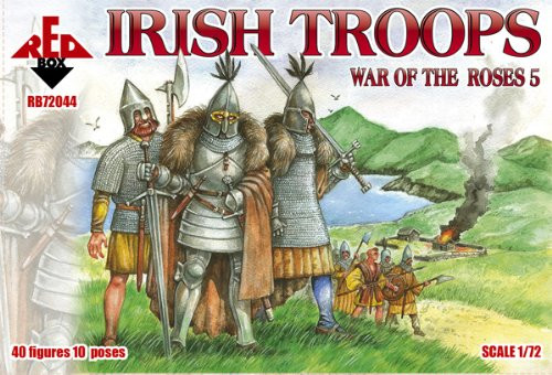 Red Box Figures War of The Roses- Irish Troops -40-Piece- -1/72-Scale-