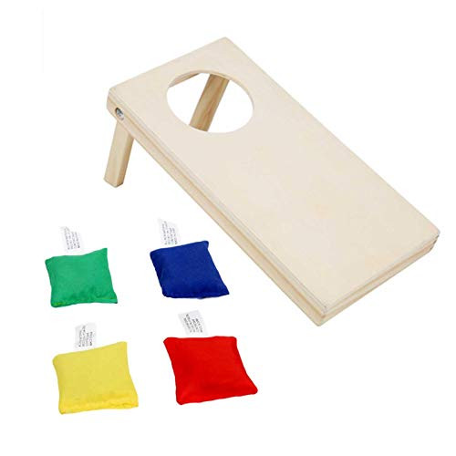 zapture Cornhole Game Set, Bean Bag Toss Game Kit Cornhole Game with 4 Bean Bags, Mini Wood Cornhole Boards  and  Throwing Sandbag Gameindoor and Outdoor for Boys Girls Kids Children