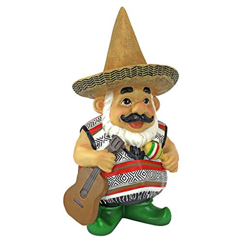 Garden Gnome Statue - Pancho the Mariachi Gnome - Outdoor Garden Gnomes - Funny Lawn Gnome Statues