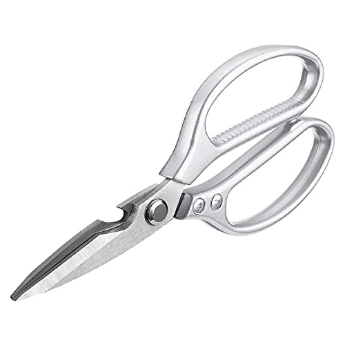 Kitchen Shears, Heavy Duty Meat Scissors Multipurpose Stainless Steel Sharp Utility Cooking Scissors Food Scissors for Fruit/Meat/Cheese/Vegetable -Silver- Kitchen Shears, Heavy Duty Meat Scissors Multipurpose Stainless Steel Sharp Utility Cooking Scissors Food Scissors for Fruit/Meat/Cheese/Vegetable -Silver-