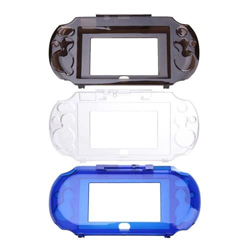 Transparent Hard Crystal Protective Shell Skin Case Cover for Sony Playstation PS Vita 2000 PSV 2000 Console -Clear Blue-