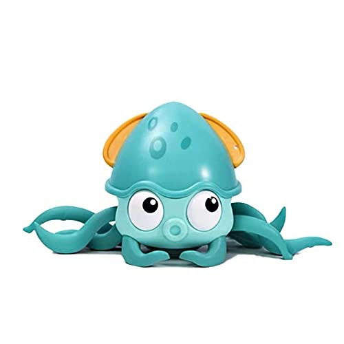 Rvtkak Summer Octopus Wind-up Bath Toys,Swimming Walking Amphibious Movable Octopus Clockwork Bath Toys,Crawling Octopus Floating Bathtub Toys with Pull String for Kids Baby-Green-