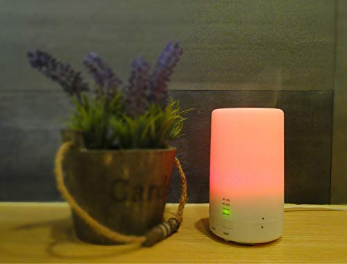 vce2tg Air Ultrasonic Humidifier USB Charging LED Night Light Aromatherapy Essential Oil Aroma Diffuser for Home Office White colorful