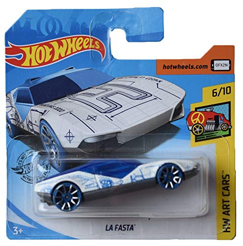 DieCast Hotwheels La Fasta -White/Blue- 6/10, Short Card