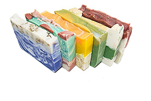 Floral Soap Collection -6-Six- 2Oz Guest Bars, Sample Size Soap Set -Natural Handmade Soaps. Brazilian Mud, Orange, Bamboo Lilac, Lavender, Rose and Avocado Soap - Falls River Soap Company