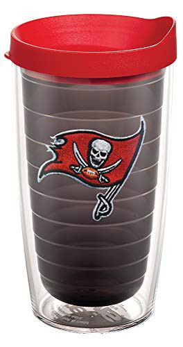 Tervis NFL Tampa Bay Buccaneers Made in USA Double Walled Insulated Tumbler, 16oz, Primary Logo - Quartz Inner