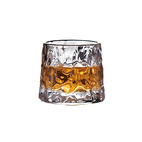 MotivatedDeer Whiskey Glasses 5.4 Oz Old Fashioned Glasses Tumbler Rocks Bar Glass for Drinking Bourbon, Scotch , Cocktails, Cognac