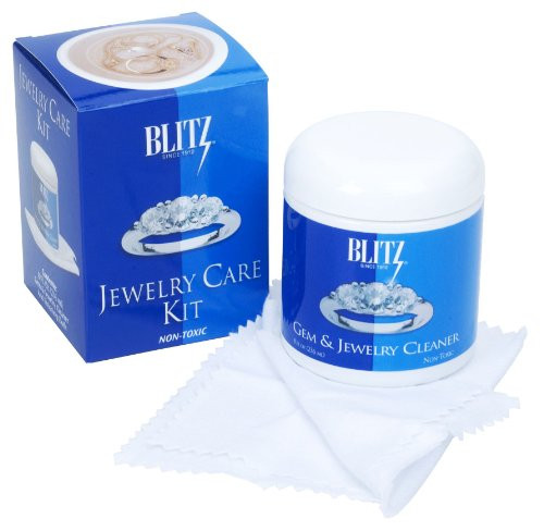Blitz 692 Jewelry Care Kit with 8 oz Gem  and  Jewelry Cleaner and Cloth, 2-Pack