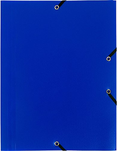Exacompta Uni PP Opaque Elasticated 3 Flap Folder, A4 - Blue