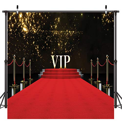 Dudaacvt 8x8ft Vinyl Photography Backdrop Stage Lighting VIP Red Carpet Background for Wedding Customized Photo Studio Props D0830808