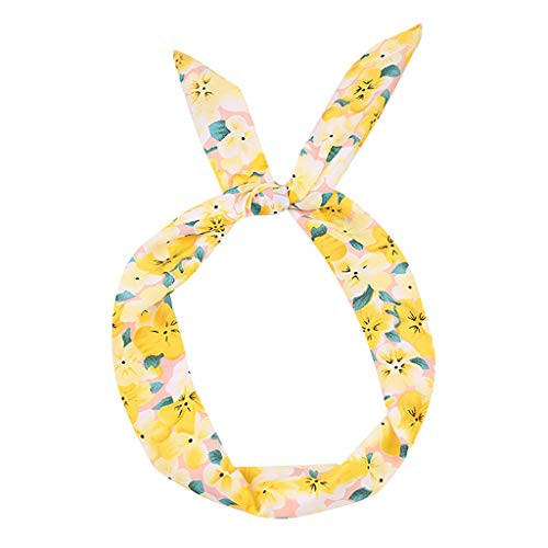 Bravetoshop Twist Bow Wired Headbands Scarf Wrap Hair Band Elastic Plain Fashion Hair Accessories for Women -Yellow- Bravetoshop Twist Bow Wired Headbands Scarf Wrap Hair Band Elastic Plain Fashion Hair Accessories for Women -Yellow-