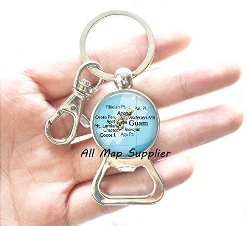 Bottle Opener Keychain Guam map Bottle Opener, Guam map Bottle Opener Keychain Guam Bottle Opener Keychain Guam Bottle Opener Jewelry Andersen Air Force Base Key Chain Key Fob Bottle Opener?A0076
