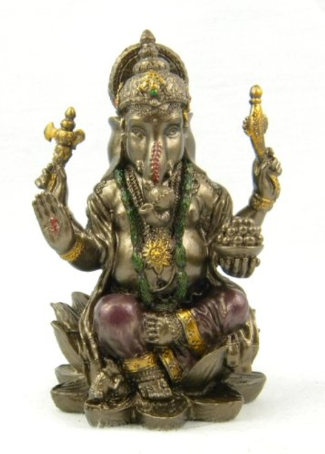 Top Collection Hindu God Ganesha in Meditation Bronze Finish Statue Sculpture Figurine Ganesh Top Collection Hindu God Ganesha in Meditation Bronze Finish Statue Sculpture Figurine Ganesh