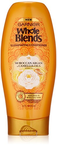 Garnier Whole Blends Illuminating Conditioner Moroccan Argan and Camellia Oils Extracts, 22 Fl Oz -Pack of 1-