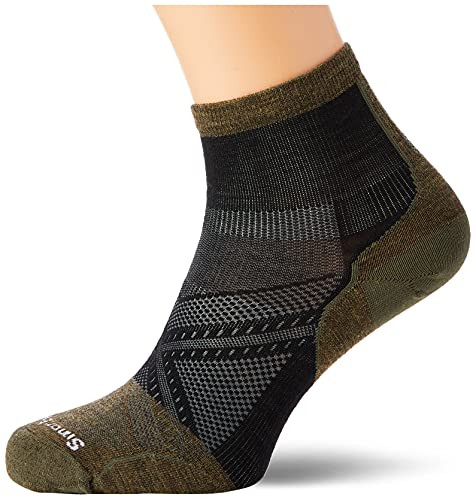 Smartwool Men's PhD Cycle Pattern Mini Ultra Light Merino Wool Socks, Black, Extra Large