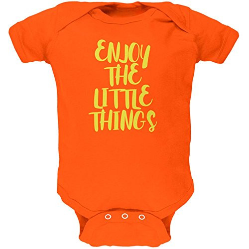 Enjoy The Little Things Soft Baby One Piece Orange 24 Month