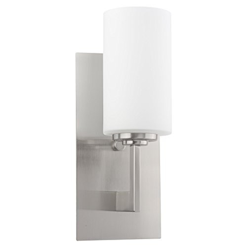 Kira Home Celene 13" 1-Light Wall Sconce/Wall Light + Frosted Glass Shade, Brushed Nickel Finish Kira Home Celene 13" 1-Light Wall Sconce/Wall Light + Frosted Glass Shade, Brushed Nickel Finish