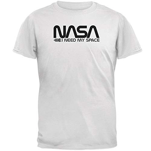NASA Worm I Need My Space Mens T Shirt White LG