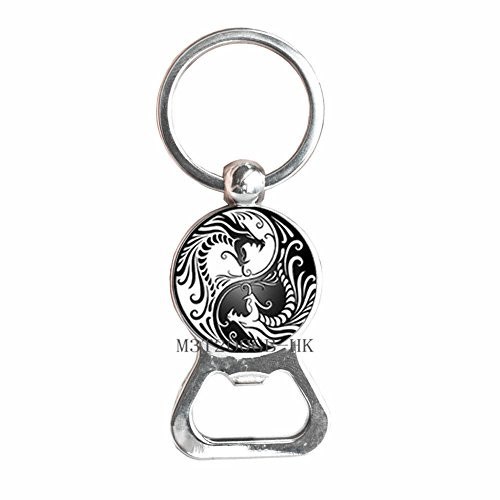 Dragons Yin Yang Bottle Opener Keychain Yin Yang Key Ring Dragon Yin Yang Jewelry Dragon Jewelry Balance Jewellery Zen Bottle Opener Keychain Art Key Ring Art Bottle Opener Keychain-MT004