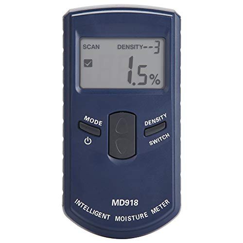Akozon Wood Moisture Meter, MD918 Digital LCD Inductive Wood Moisture Meter Detector Timber Humidity Tester 4%~80% RH, Damp and Moisture in Wood, Walls, Ceilings, Carpet and Firewood