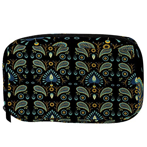Inhomer Toiletry Bags for Women Mandala Black Travel Cosmetic Makeup Pouch Handy Pencil Cases Inhomer Toiletry Bags for Women Mandala Black Travel Cosmetic Makeup Pouch Handy Pencil Cases