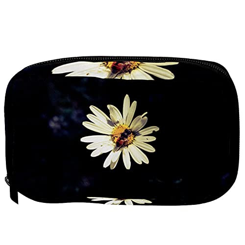 Inhomer Toiletry Bags for Women Flower Black Travel Cosmetic Makeup Pouch Handy Pencil Cases Inhomer Toiletry Bags for Women Flower Black Travel Cosmetic Makeup Pouch Handy Pencil Cases