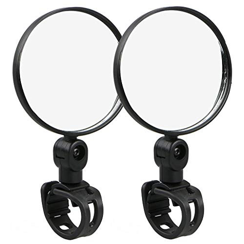 Glumes Bike Mirrors,2pcs Adjustable and Rerotation Bicycle Rearview Handlebar Wide-Angle Convex Mirror Cycling Rear View Mirrors for Mountain Road Bike Glumes Bike Mirrors,2pcs Adjustable and Rerotation Bicycle Rearview Handlebar Wide-Angle Convex Mirror Cycling Rear View Mirrors for Mountain Road Bike