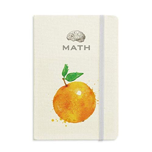 Orange Fruit Watercolor Illustration Pattern Math Notebook Classic Journal Diary A5