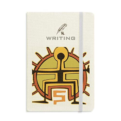 Egypt Figure Sun Totem Abstract Writing Notebook Classic Journal Diary A5