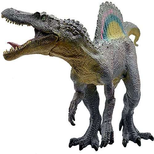 Gemini and Genius Jurassic World Spinosaurus with Movable Jaw Jurassic Park Dinosaurs Action Figure Cool Birthday Cake Topper, Party Gift for Kids 3-12 Years Old
