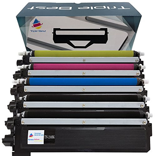 Triple Best Compatible Toner Cartridges Replacement for Brother TN-210 TN210 TN-210BK TN-210C TN-210M TN-210Y TN210BK TN210C TN210M TN210Y (Black; Cyan; Magenta; Yellow) (5 Pack) Triple Best Compatible Toner Cartridges Replacement for Brother TN-210 TN210 TN-210BK TN-210C TN-210M TN-210Y TN210BK TN210C TN210M TN210Y (Black; Cyan; Magenta; Yellow) (5 Pack)