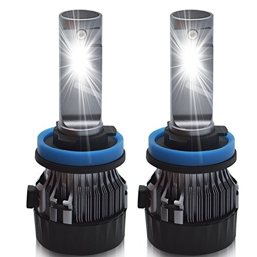 LncBoc H11 LED Headlight Bulb H8 H9 60W 10,000LM(2x5000LM) 6500K White Extremely Bright LED Chips Conversion Kit 12V one year warranty H11-mini