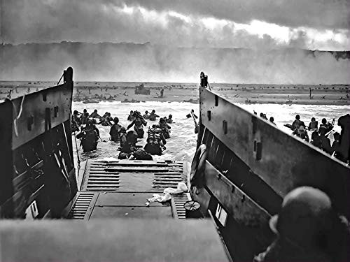 War Military History D Day Landing Normandy WWII Poster 18x24 Inches Frameless Art Wall Print