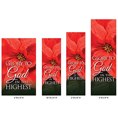 Celebration Worship Banners Glory to God in The Highest Church Banner for Christmas or Advent Decor