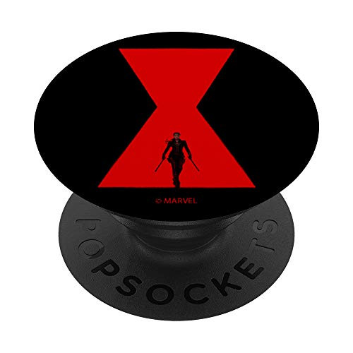 Marvel Black Widow Movie Simple Logo Silhouette PopSockets Grip and Stand for Phones and Tablets