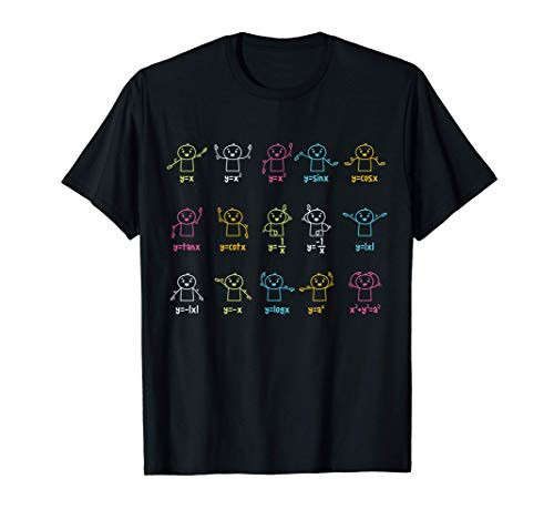 Algebra Dance Funny Graph Figures Math Equation Teacher T-Shirt
