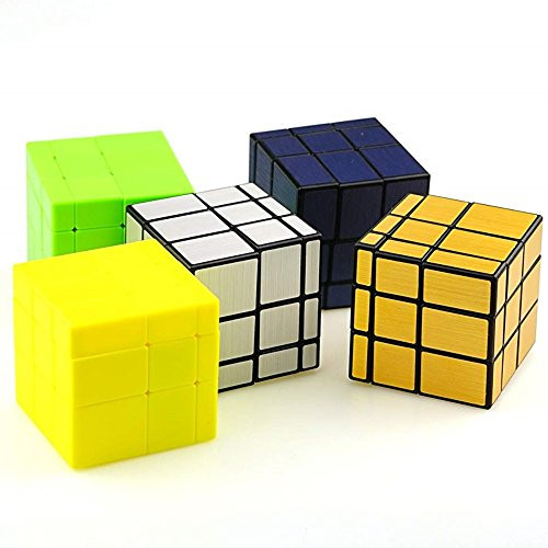 QIYI Puzzle Cube - Mirror Block 3x3 Cube - Speedy -Sticker Gold-