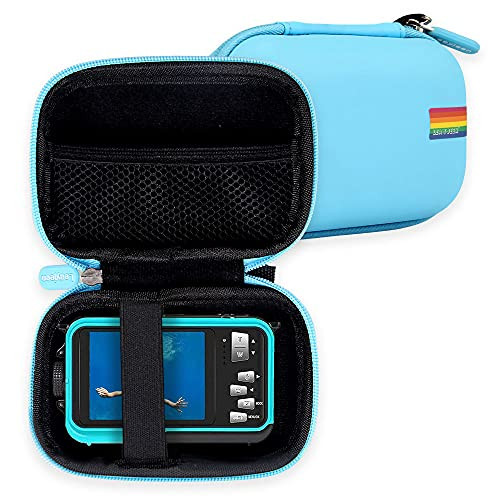 Leayjeen Kids Camera Case Compatible with Waterproof Digital Camera Underwater Camera -Case Only- -Light Blue-