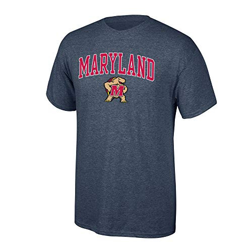 Elite Fan Shop Maryland Terrapins Men's T Shirt Dark Heather Arch, Medium