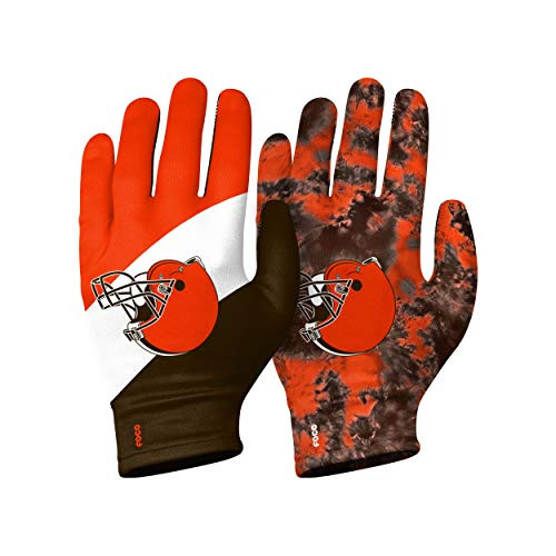 FOCO Cleveland Browns NFL Reusable Stretch Gloves - Adult - 2 Pack
