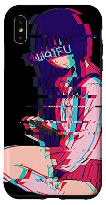 iPhone XS Max Waifu Anime School Girl - Japanese Aesthetic Vaporwave Anime Case