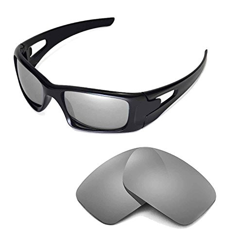 Walleva Replacement Lenses for Oakley Crankcase Sunglasses - Multiple Options Available -Titanium Mirror Coated - Polarized-