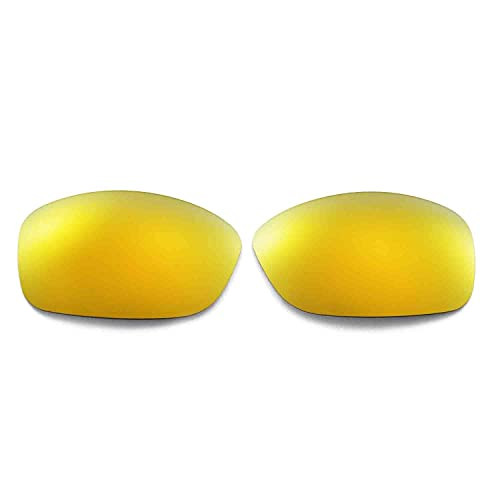 Walleva Replacement Lenses for Oakley Hijinx Sunglasses - Multiple Options Available -24K Gold Mirror Coated - Polarized-