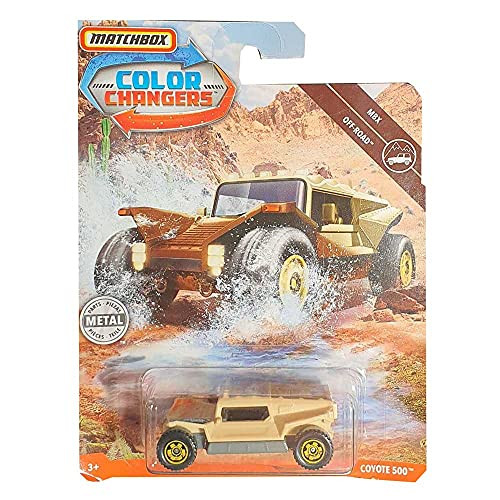 Matchbox Color Changers Die-Cast Vehicle Series - Coyote 500 Off Road Buggy ~ Orange to Tan