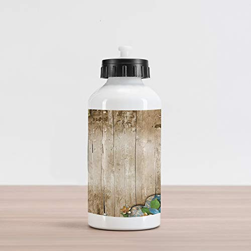 Lunarable Pearls Aluminum Water Bottle, Flowers Pearls and Lace on Rustic Wooden Planks Background Vintage Style Print, Aluminum Insulated Spill-Proof Travel Sports Water Bottle, Brown and Blue Lunarable Pearls Aluminum Water Bottle, Flowers Pearls and Lace on Rustic Wooden Planks Background Vintage Style Print, Aluminum Insulated Spill-Proof Travel Sports Water Bottle, Brown and Blue