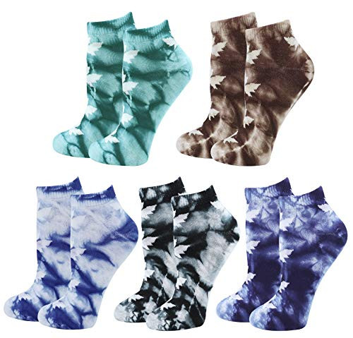 Bienvenu Unisex Tie-dye No Show Socks, Women Ankle Low Cut Socks Tie-dye, Hidden Invisible Boat Socks 5 Pack Bienvenu Unisex Tie-dye No Show Socks, Women Ankle Low Cut Socks Tie-dye, Hidden Invisible Boat Socks 5 Pack