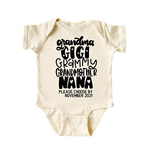 Personalized Grandma Baby Announcement. Pregnancy Announcement for Grandparents. Custom Announcement Gifts. CREAM Newborn Bodysuit