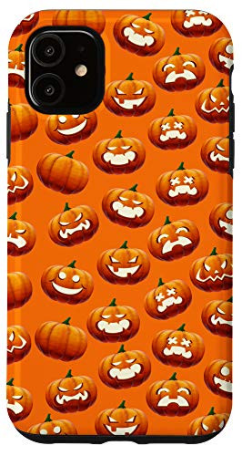 iPhone 11 Halloween Pumpkins Orange Cover Design Gift Case