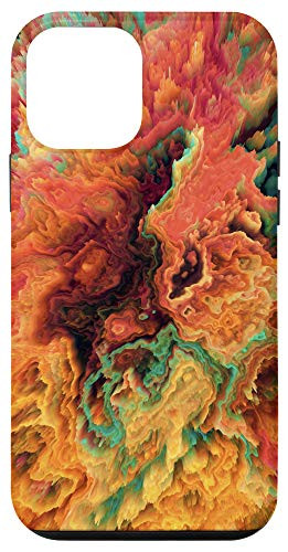 iPhone 12 mini Yellow Orange Red Maroon Green Cyan Pink Pattern AEH334 Case