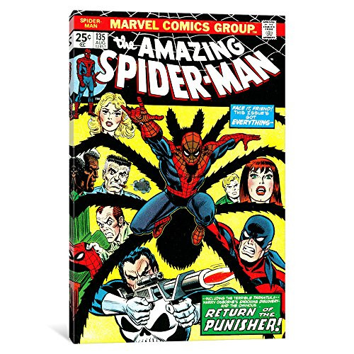 iCanvasART MRV57 Marvel Comic Book Spider-Man Issue Cover No.135 by Marvel Comics Canvas Print, 12 by 8-Inch, 0.75-Inch Deep